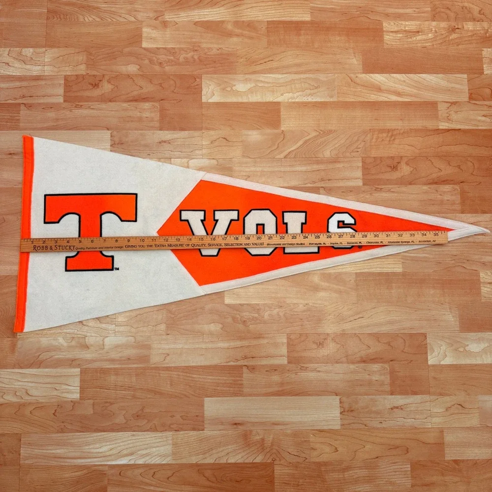 Tennessee Volunteers Vols Pennant Winning Streak Sports Wool Felt Orange White
